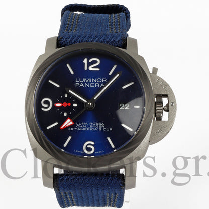 PANERAI LUMINOR 1950 3 DAYS GMT AUTOMATIC CERAMICA BLUE 44MM CLONE