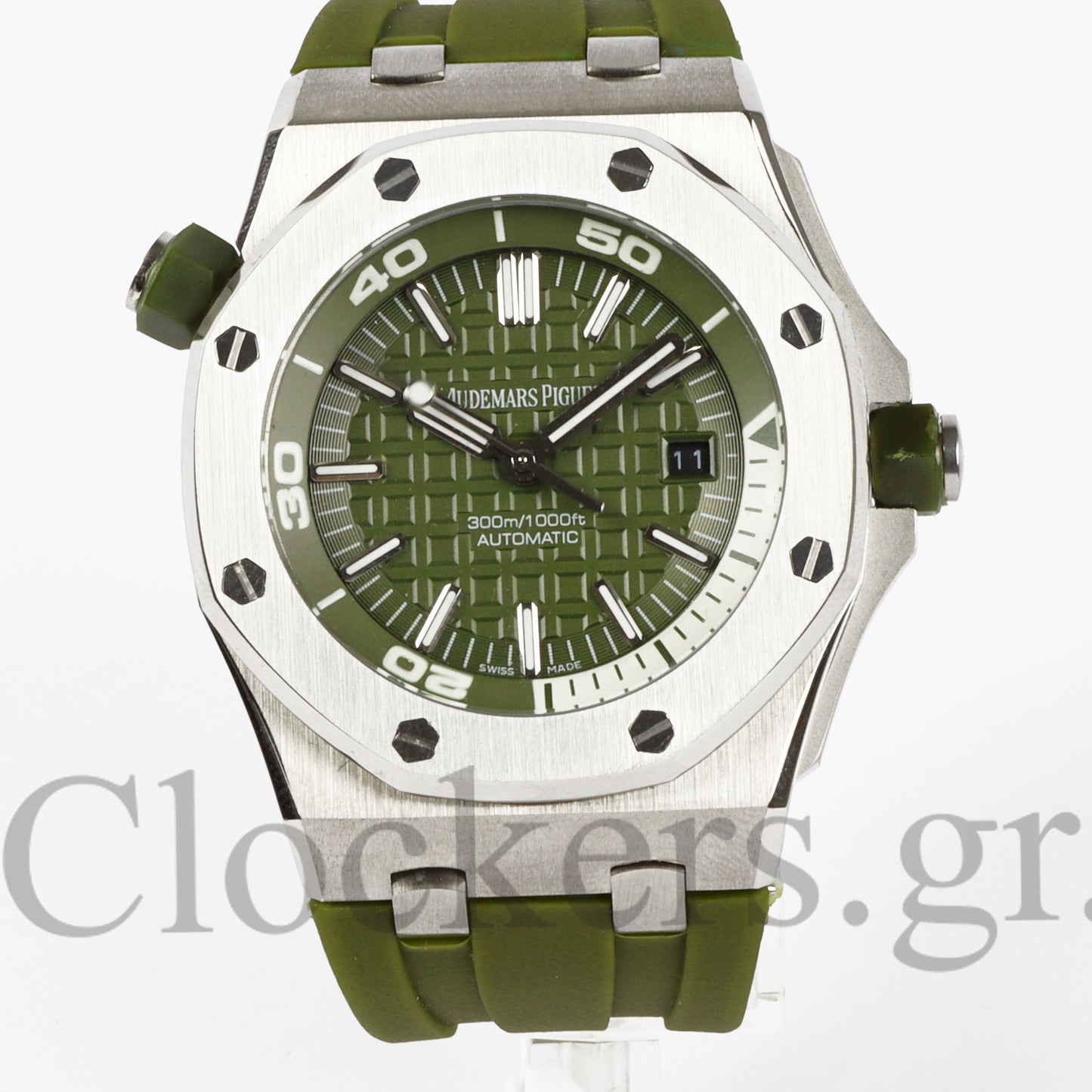 AUDEMARS PIGUET ROYAL OAK OFFSHORE DIVER 15710ST.OO.A052CA.01 KHAKI INDEX STAINLESS STEEL RUBBER  CLONE