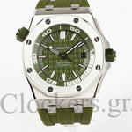 AUDEMARS PIGUET ROYAL OAK OFFSHORE DIVER 15710ST.OO.A052CA.01 KHAKI INDEX STAINLESS STEEL RUBBER  CLONE