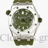 AUDEMARS PIGUET ROYAL OAK OFFSHORE DIVER 15710ST.OO.A052CA.01 KHAKI INDEX STAINLESS STEEL RUBBER  CLONE