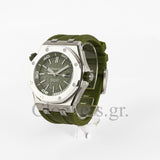 AUDEMARS PIGUET ROYAL OAK OFFSHORE DIVER 15710ST.OO.A052CA.01 KHAKI INDEX STAINLESS STEEL RUBBER  CLONE