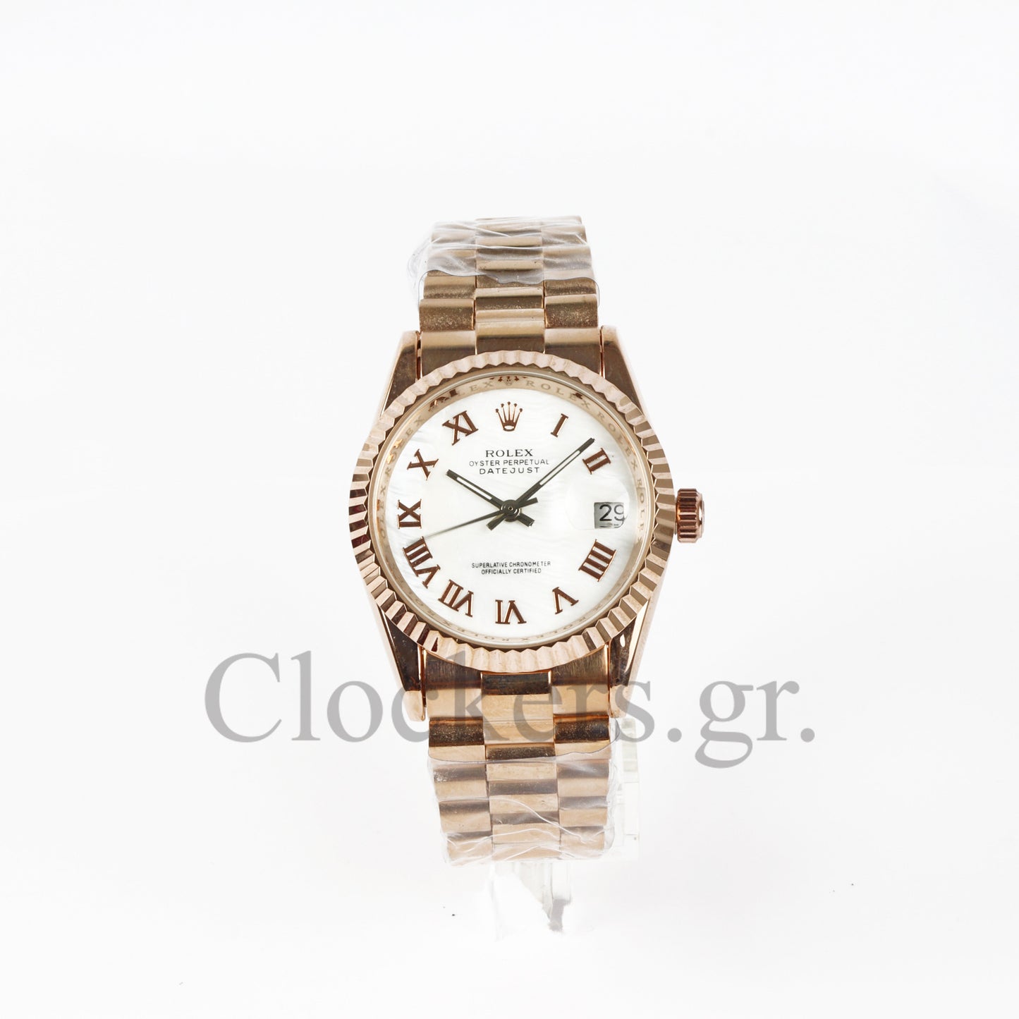 DATEJUST 36MM ROSE GOLD OYSTER SOMON DIAL RHOMAN MARKERS