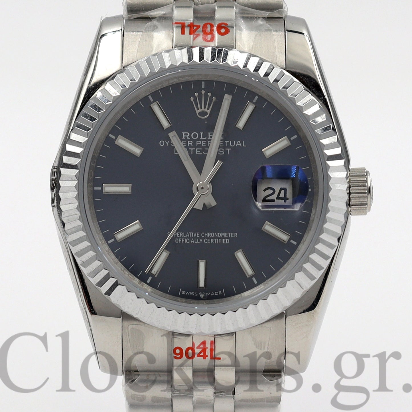 DATEJUST 36 MM SS SILVER JUBILEE BLACK DIAL STCIKS MARKERS
