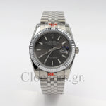 DATEJUST 41MM - 36 MM SS SILVER JUBILEE GRAY DIAL STCIKS MARKERS