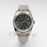 DATEJUST 41MM - 36 MM SS SILVER JUBILEE GRAY DIAL STCIKS MARKERS