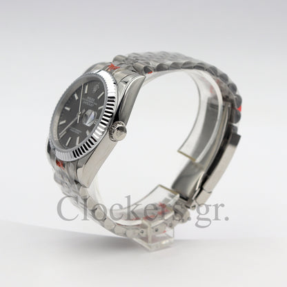DATEJUST 41MM - 36 MM SS SILVER JUBILEE GRAY DIAL STCIKS MARKERS