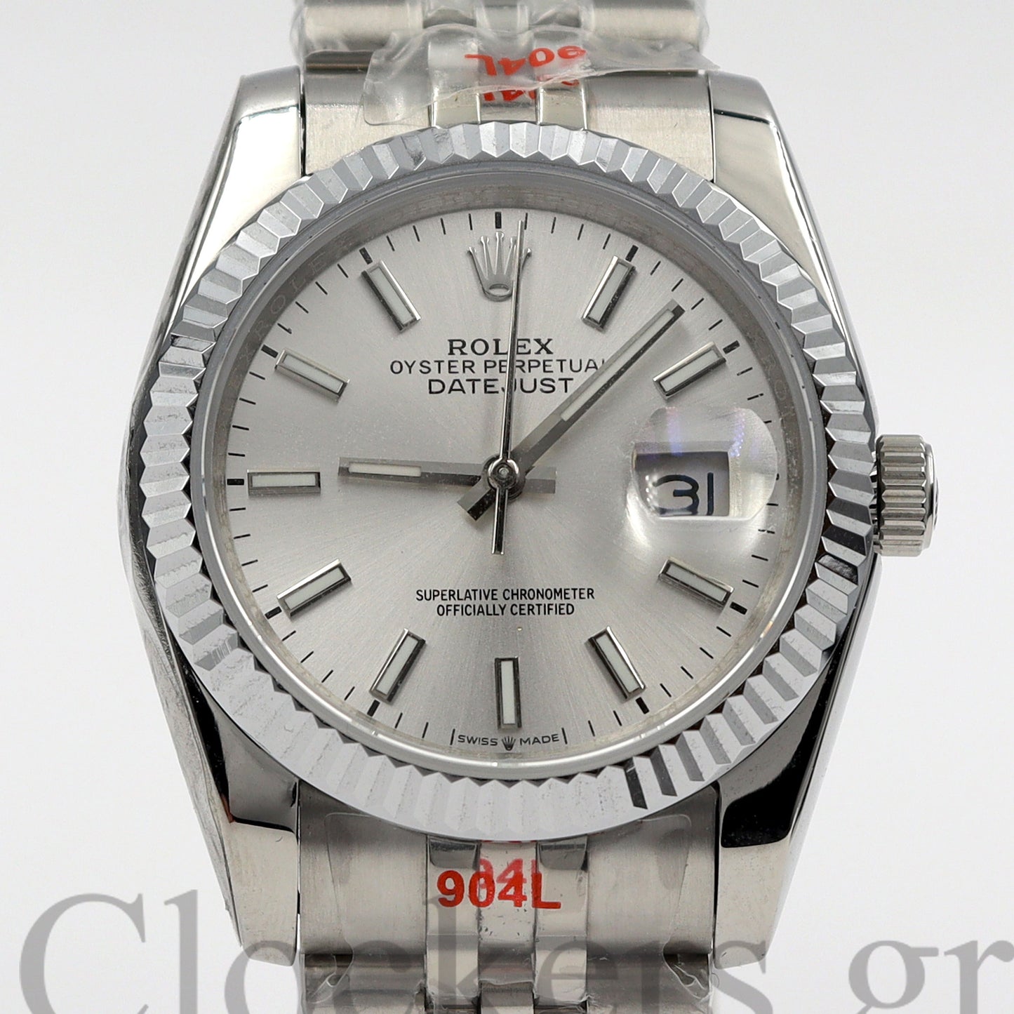 DATEJUST 41MM SS SILVER  SIVER DIAL STCIKS MARKERS