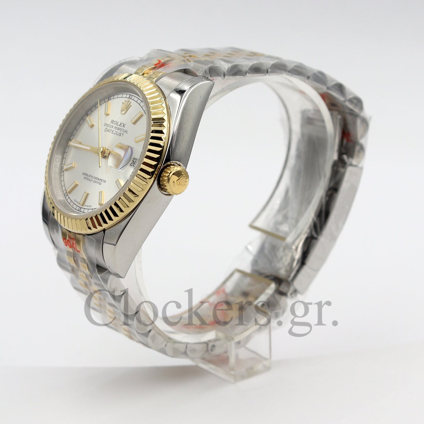 DATEJUST 36MM 2-TONE GOLD OYSTER WHITE DIAL STICKS MARKERS