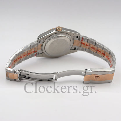 DATE JUST 36 MM 2-TONE OYSTER FLUTED GRAY ROMAN