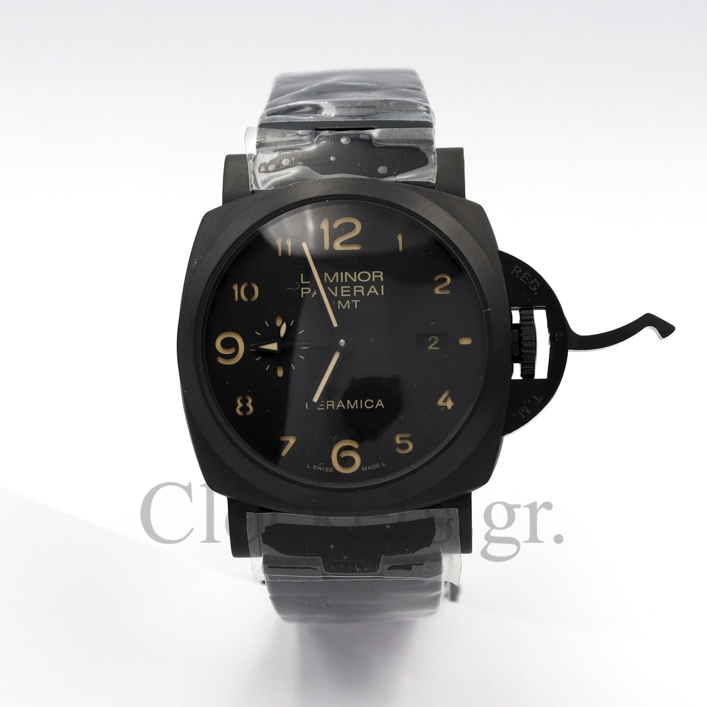 PANERAI PAM 1438 LUMINOR MARINA 1950 3 DAY AUTOMATIC GMT CERAMICA BRACELET