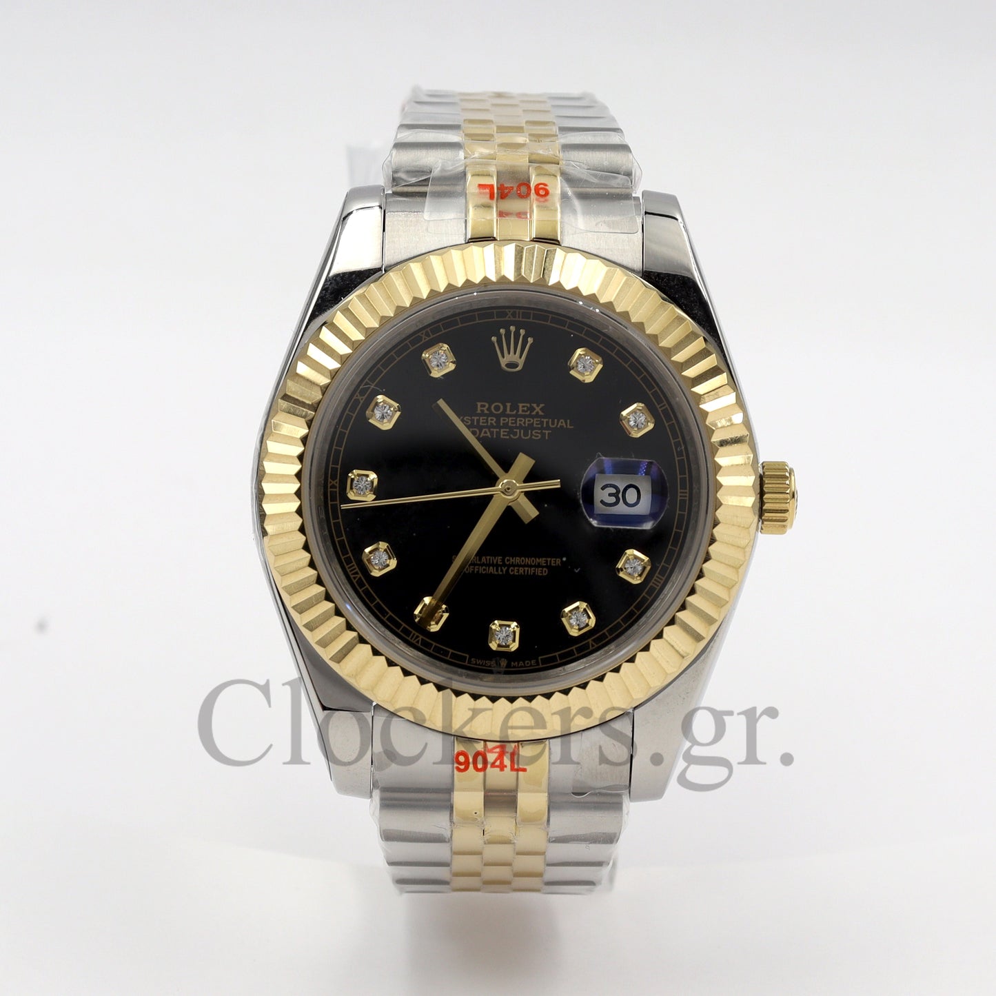 DATE JUST 36MM 2-TONE GOLD JUBILEE BLACK DIAL DIAMONDS MARKERS