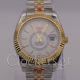 SKY-DWELLER 2-TONE WHITE GOLD DIAL STICK MARKERS JUBILEE