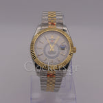 SKY-DWELLER 2-TONE WHITE GOLD DIAL STICK MARKERS JUBILEE