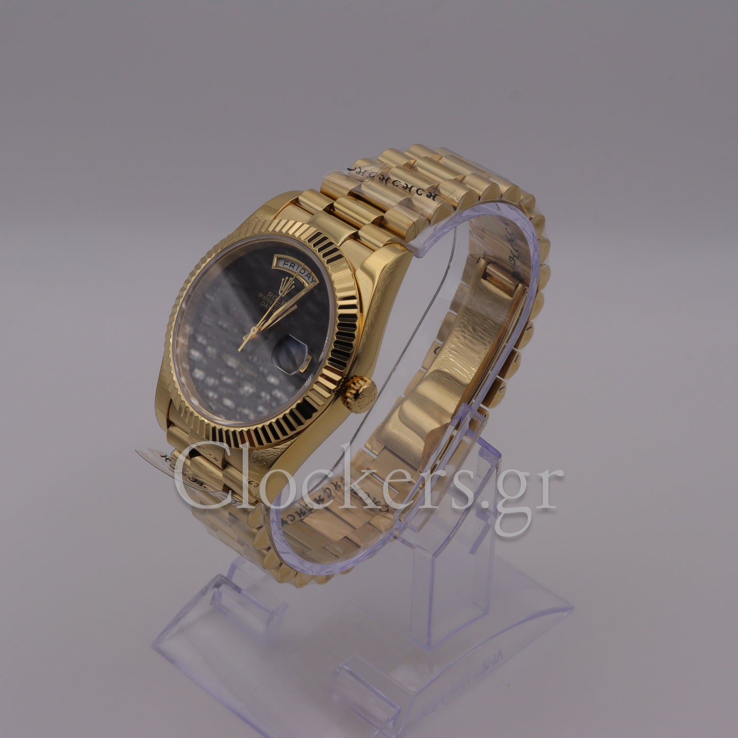 PRESIDENT DAY-DATE 18K WATCH BLACK ONYX DIAL 118208