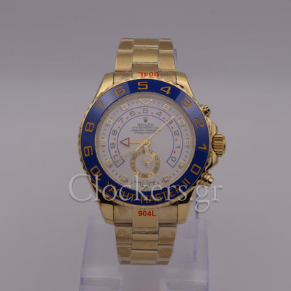 YACHT-MASTER II GOLD BLUE CERAMIC BEZEL 44MM CLONE