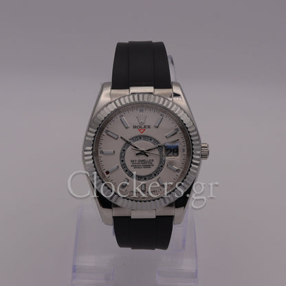 SKY-DWELLER WHITE DIAL AUTOMATIC MEN'S RUBBER
