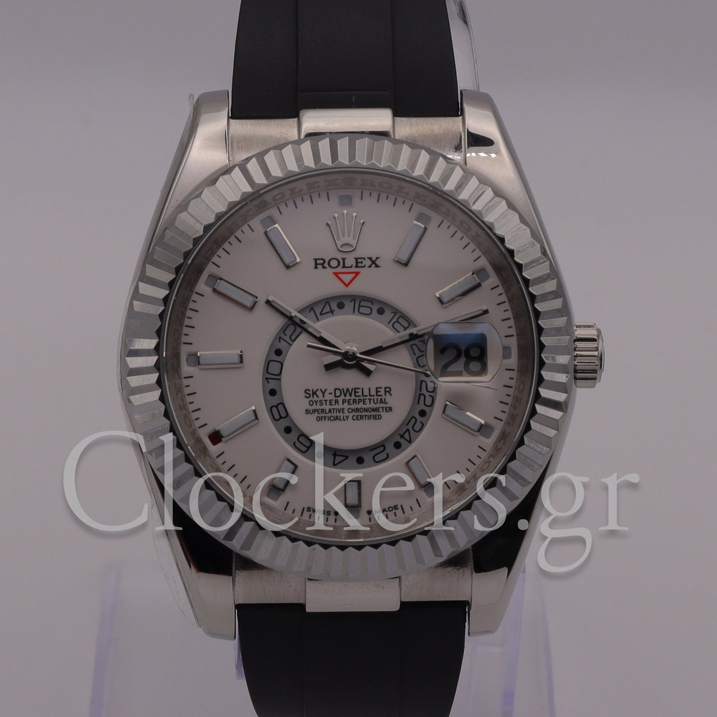 SKY-DWELLER WHITE DIAL AUTOMATIC MEN'S RUBBER