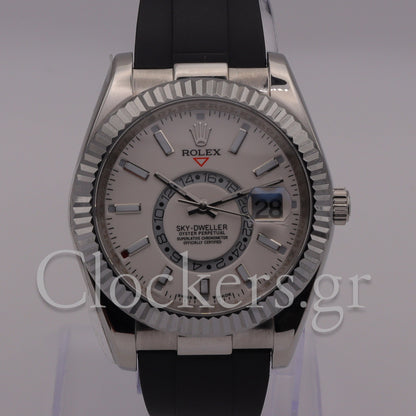 SKY-DWELLER WHITE DIAL AUTOMATIC MEN'S RUBBER
