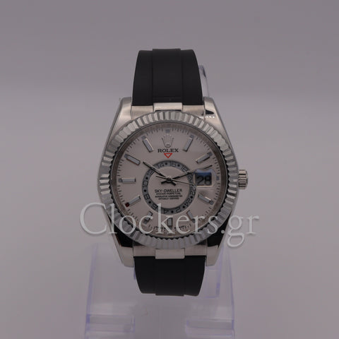 SKY-DWELLER WHITE DIAL AUTOMATIC MEN'S RUBBER