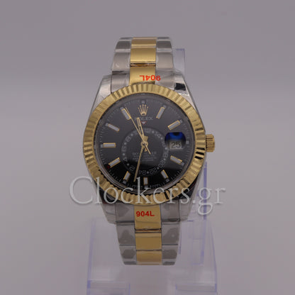 SKY-DWELLER 2-TONE BLACK  DIAL STICK MARKERS