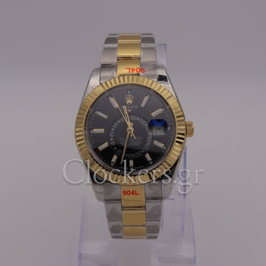 SKY-DWELLER 2-TONE BLACK  DIAL STICK MARKERS