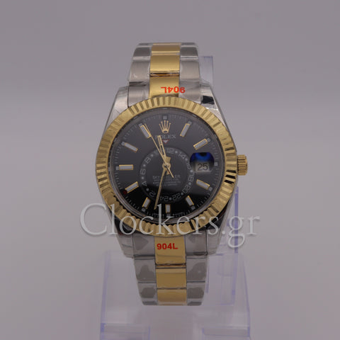 SKY-DWELLER 2-TONE BLACK  DIAL STICK MARKERS
