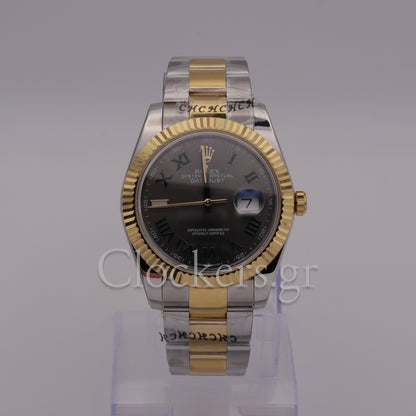 DATEJUST 36 MM 2-TONE  FLUTED GRAY ROMAN