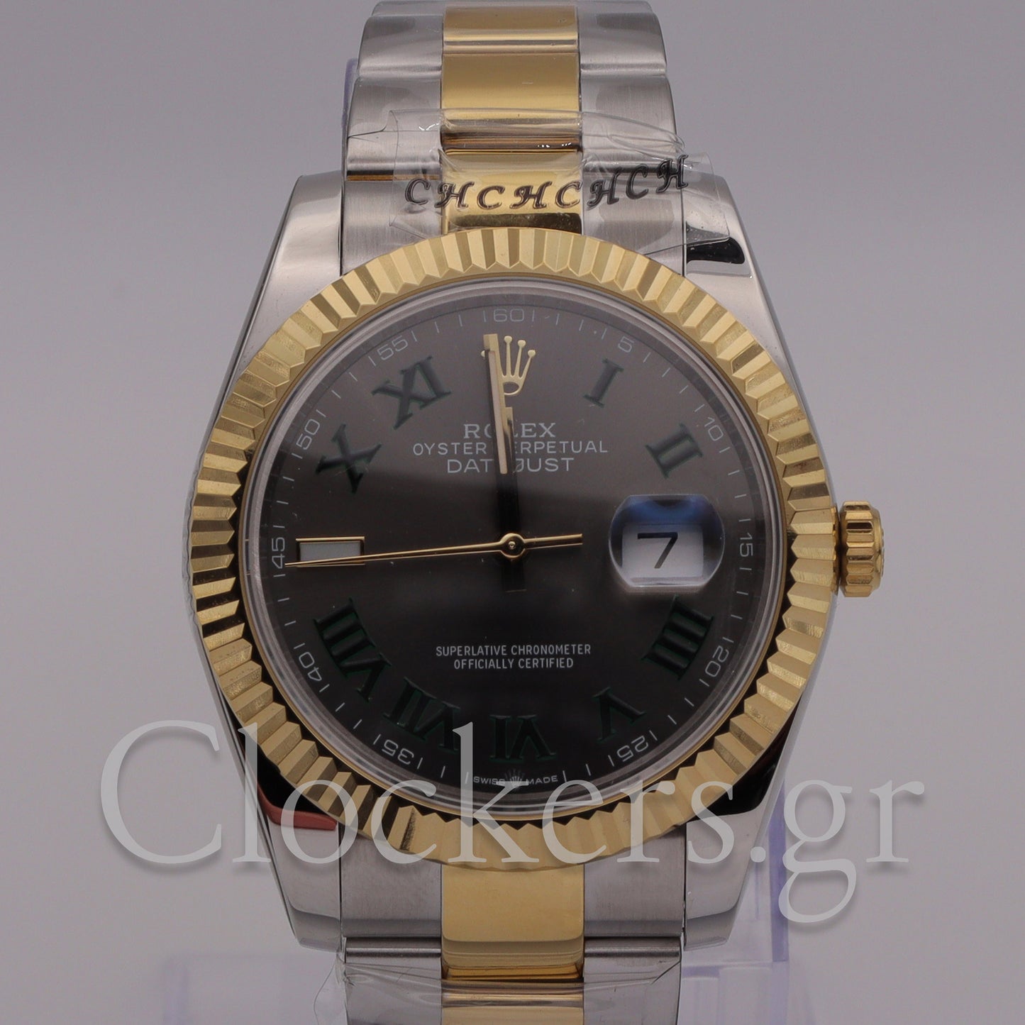 DATEJUST 36 MM 2-TONE  FLUTED GRAY ROMAN
