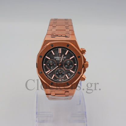 AUDEMARS PIGUET ROYAL OAK CHRONOGRAPH PINK GOLD BLACK DIAL 26239OR.OO.D821CR.