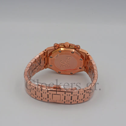 AUDEMARS PIGUET ROYAL OAK CHRONOGRAPH PINK GOLD BLACK DIAL 26239OR.OO.D821CR.