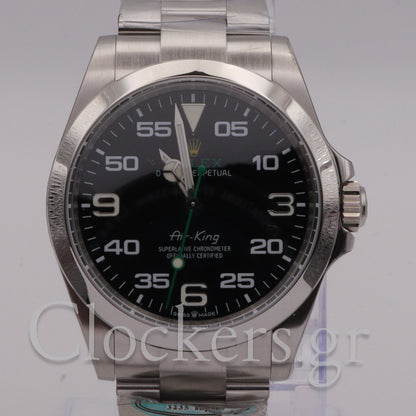 Rolex Air King oyster green logo with oyster steel 40mm .126900 full set