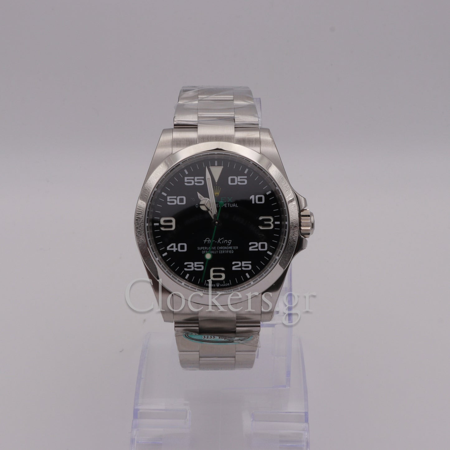 Rolex Air King oyster green logo with oyster steel 40mm .126900 full set