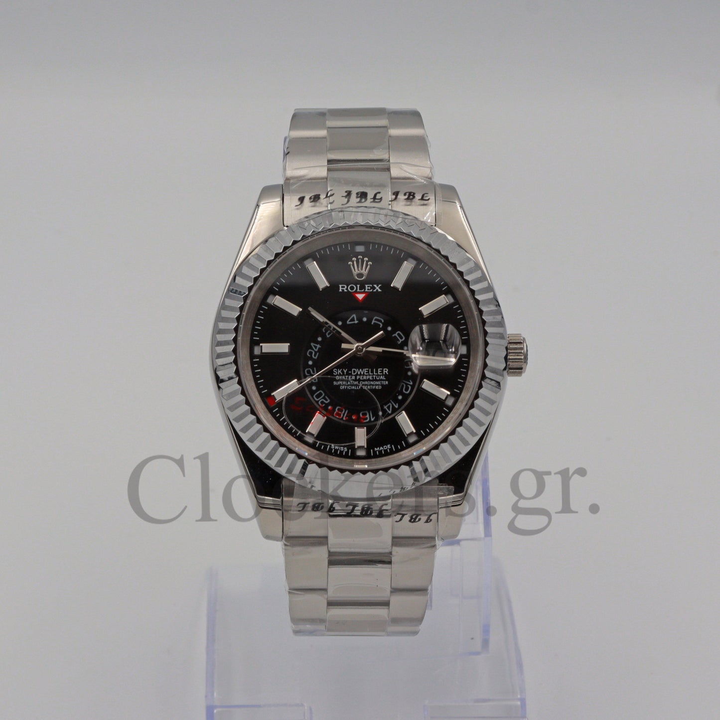 SKY-DWELLER SS BLACK DIAL STICK MARKERS