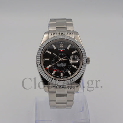 SKY-DWELLER SS BLACK DIAL STICK MARKERS