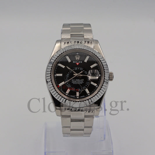 SKY-DWELLER SS BLACK DIAL STICK MARKERS