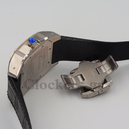 SANT0S DE CARTIER  AUTOMATIC, YELLOW GOLD AND STEEL, TWO