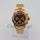 C0SMOGRAPH DAYT0NA BLACK DIAL  GOLD RAINBOW 40MM