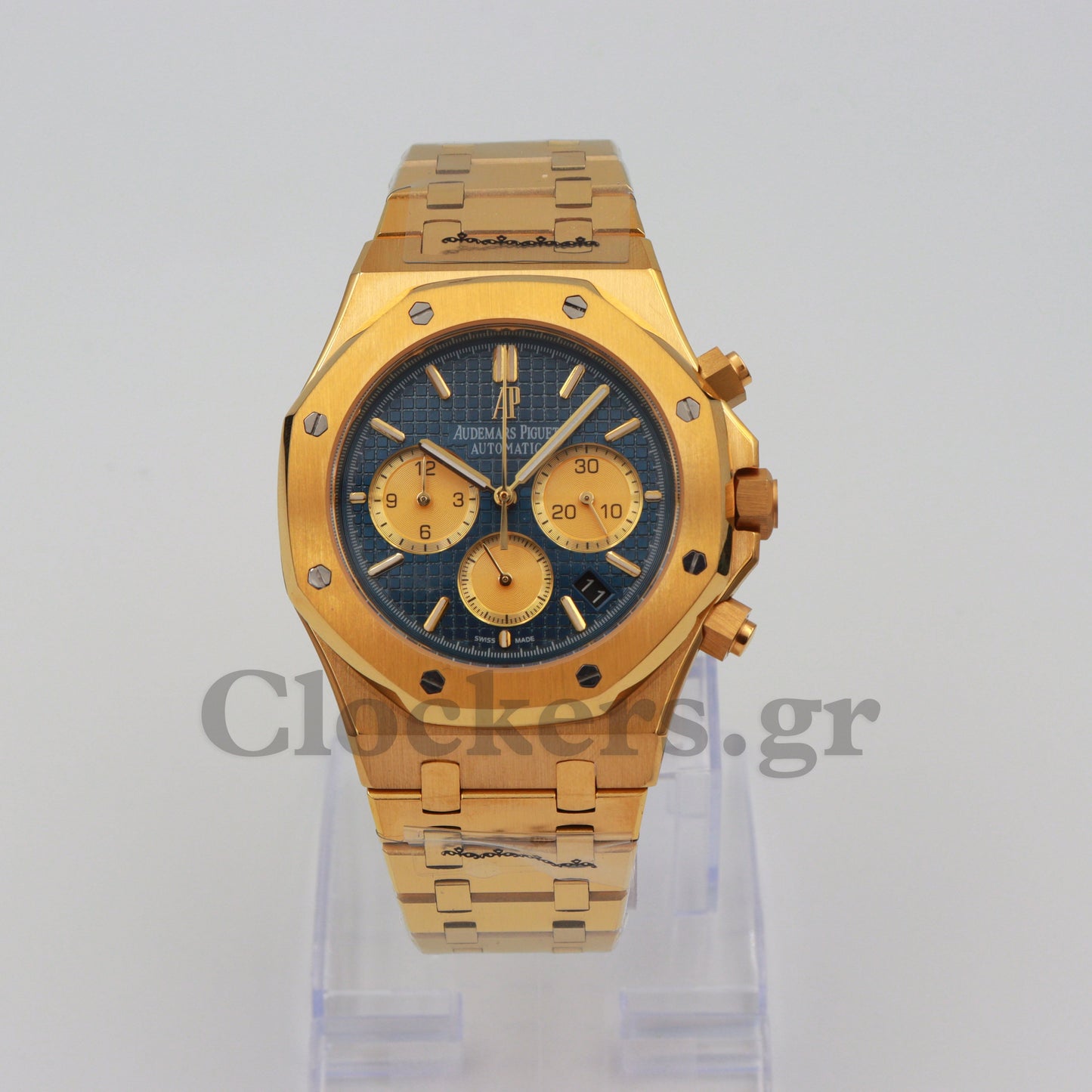 AUDEMARS PIGUET ROYAL OAK CHRONOGRAPH 41MM YELLOW GOLD BLUE DIAL