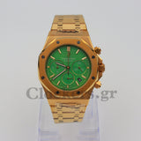 AUDEMARS PIGUET ROYAL OAK CHRONOGRAPH 41MM YELLOW GOLD GREEN DIAL