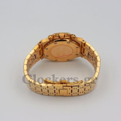 AUDEMARS PIGUET ROYAL OAK CHRONOGRAPH 41MM YELLOW GOLD GREEN DIAL