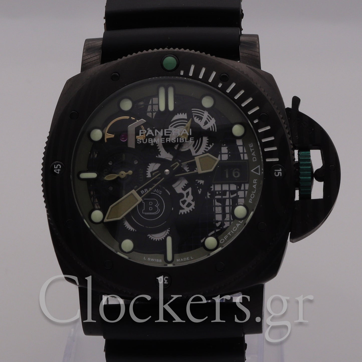 Panerai Submersible S Brabus Carbotech Black and Green Dial PAM01283