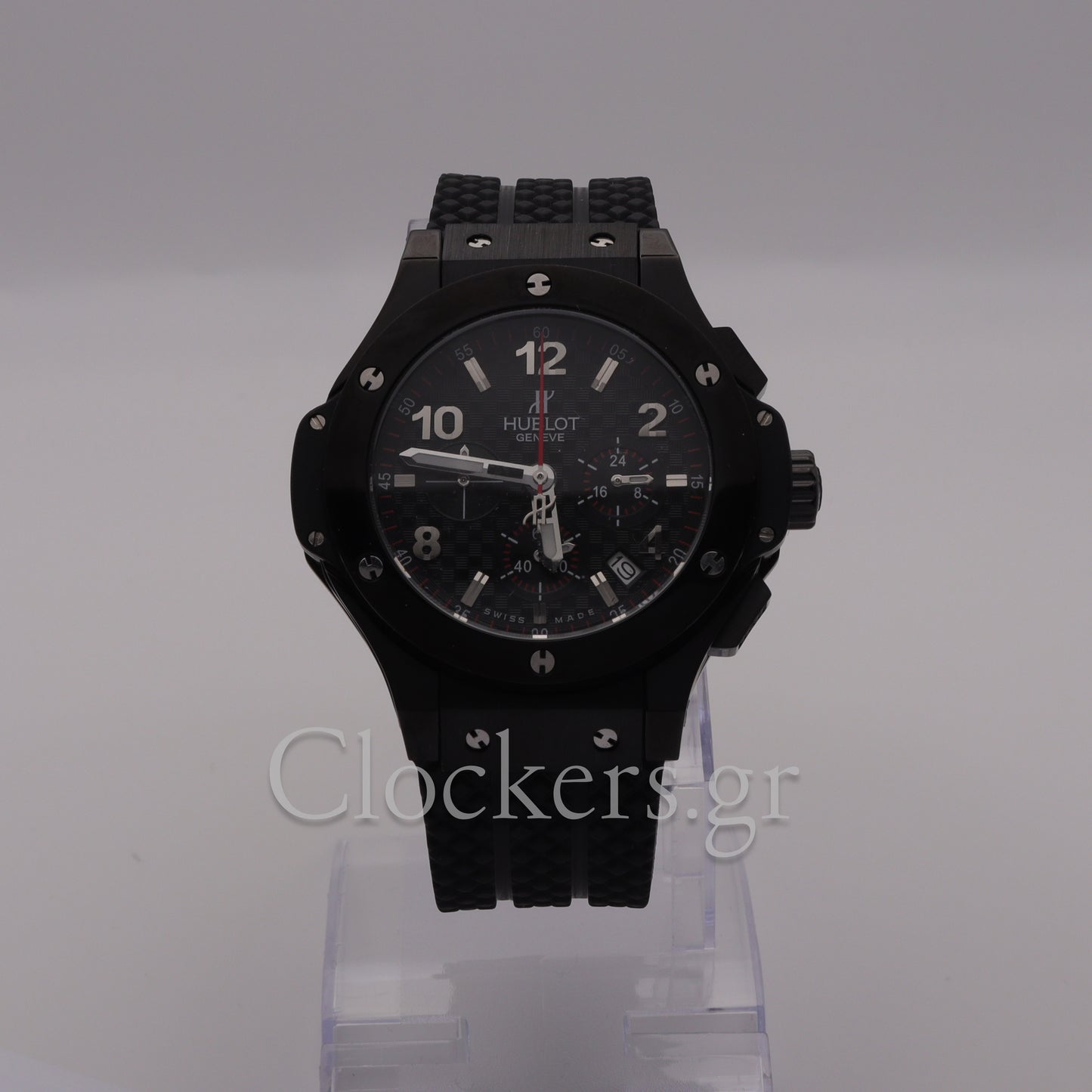 HUBLOT BIG BANG BLACK DIAL BLACK CASE BLACK RUBBER BRACELET