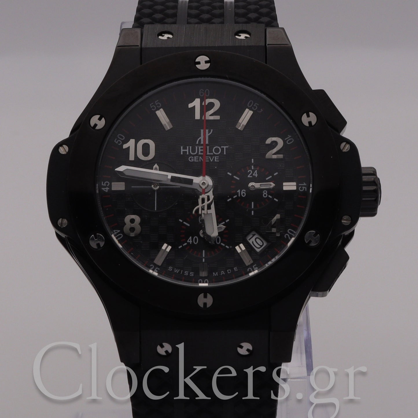 HUBLOT BIG BANG BLACK DIAL BLACK CASE BLACK RUBBER BRACELET