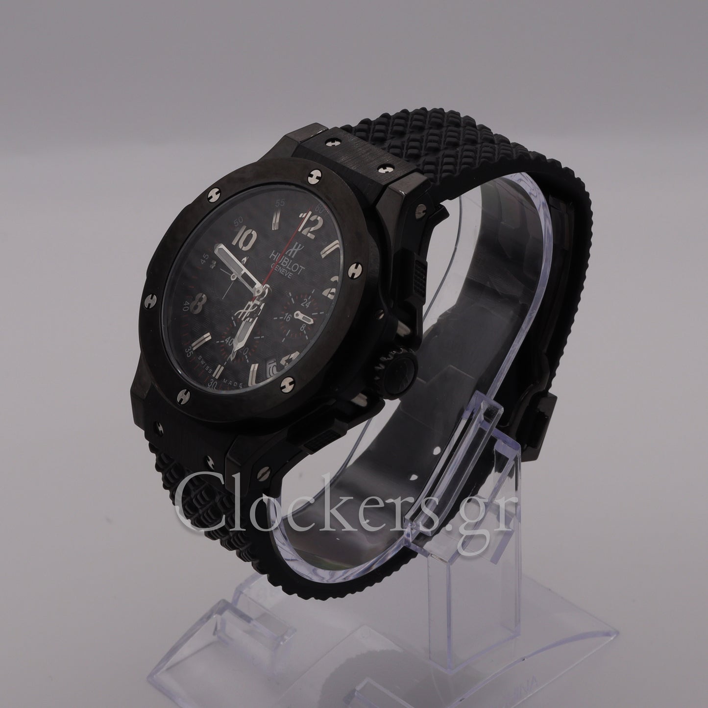 HUBLOT BIG BANG BLACK DIAL BLACK CASE BLACK RUBBER BRACELET