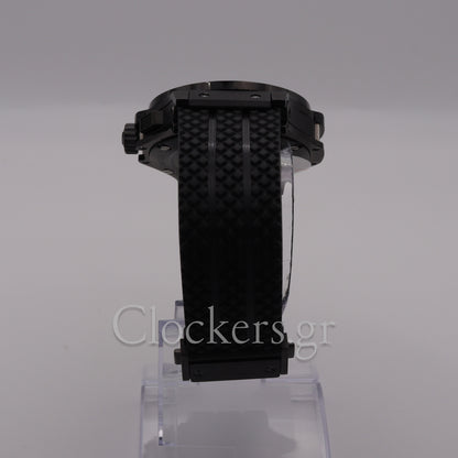 HUBLOT BIG BANG BLACK DIAL BLACK CASE BLACK RUBBER BRACELET