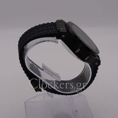 HUBLOT BIG BANG BLACK DIAL BLACK CASE BLACK RUBBER BRACELET