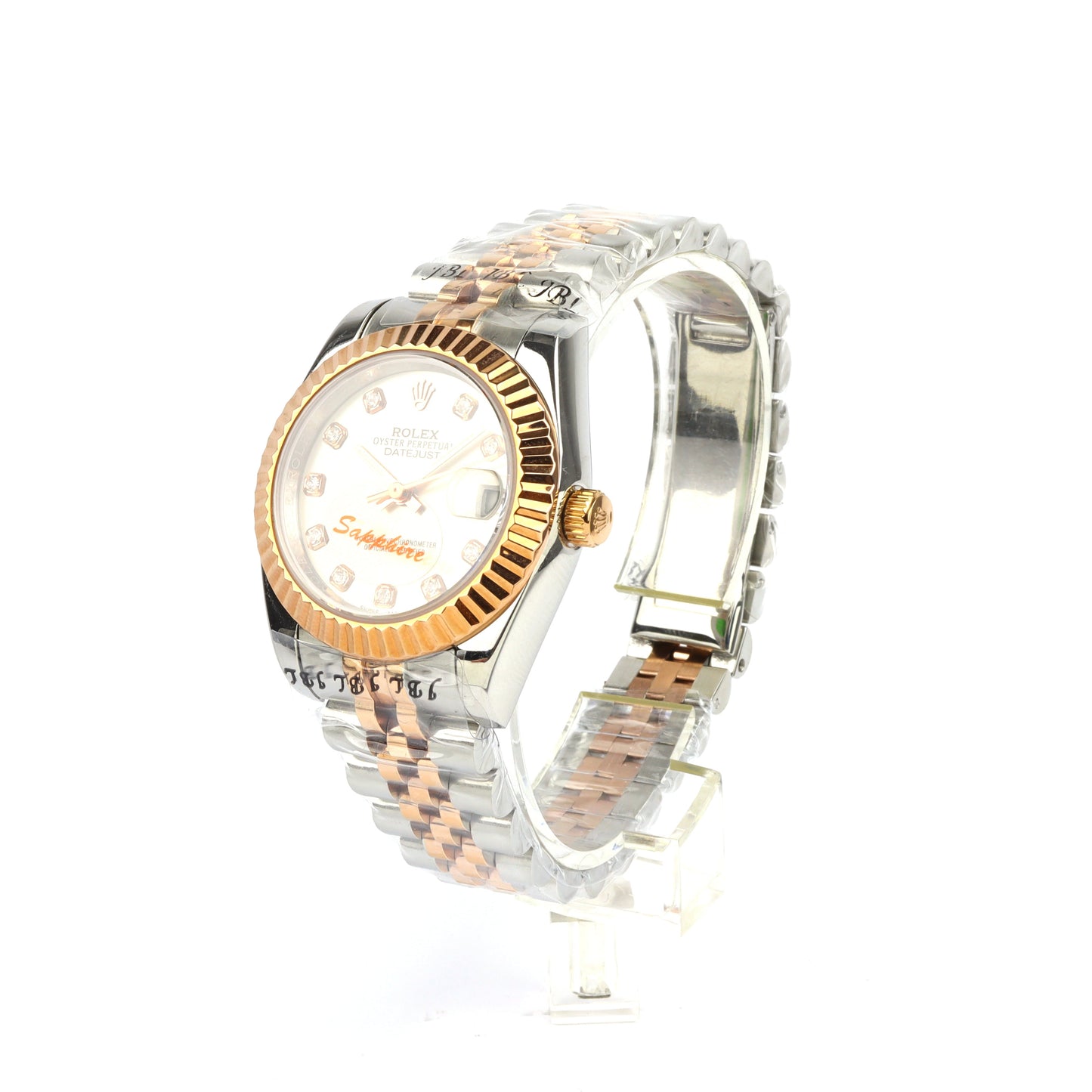 DATEJUST 31MM 2-TONE GOLD PINK JUBILEE GRAY  DIAL DIAMONDS MARKERS CLONE