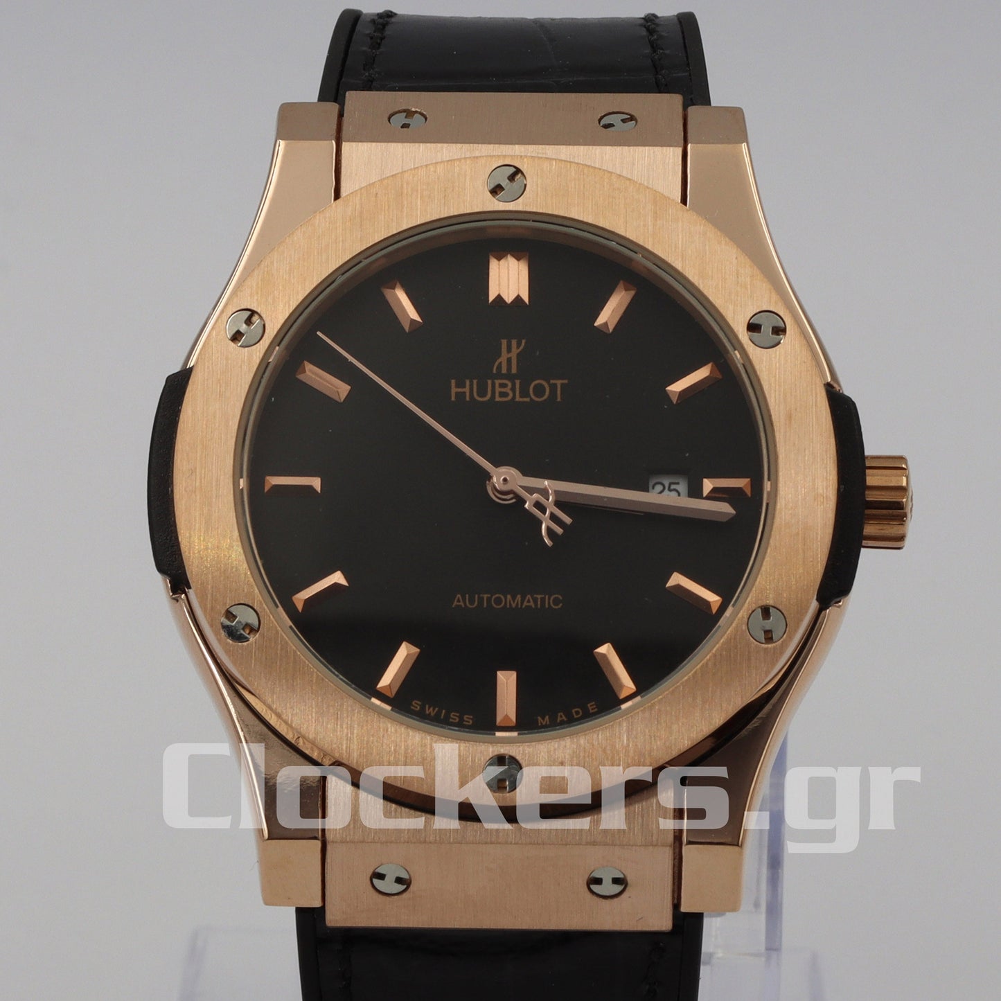 HUBLOT CLASSIC FUSION KING WATCH - 42 MM - BLACK DIAL -  RUBBER AND LEATHER STRAP