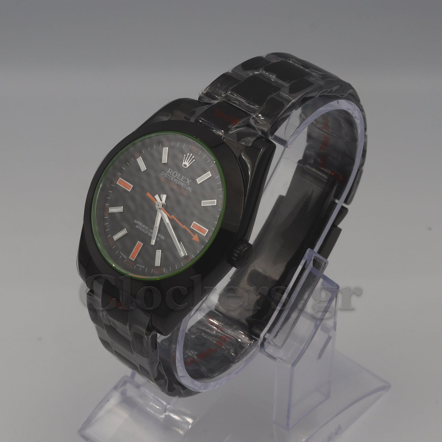 MILGAUSS 116400GV – BLACK DIAL – GREEN CRYSTAL – PVD