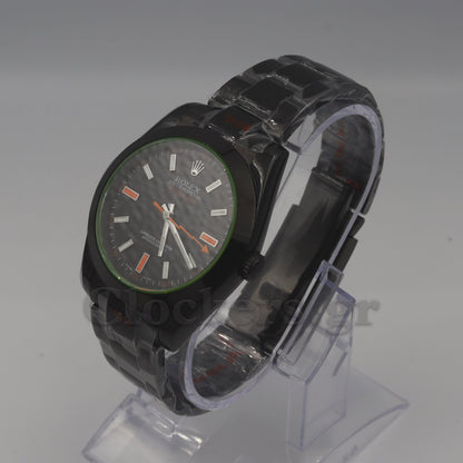 MILGAUSS 116400GV – BLACK DIAL – GREEN CRYSTAL – PVD